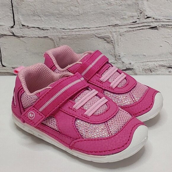 STRIDE RITE 'JAMIE' MEMORY FOAM SOFT~MOTION LEATHER SHOES SHIMMER PINK - Picture 3 of 16